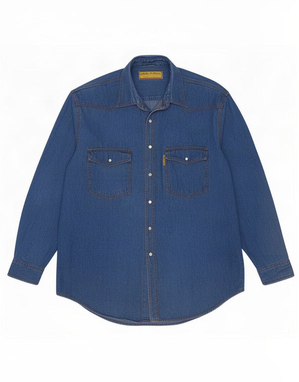Miller & Simons Camisa Vaquera Hombre Talla 43/44 XL Algodón Azul