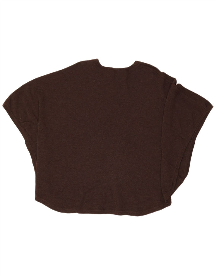 Peter Hahn Jersey Poncho para Mujer UK 44 Marrón Medio