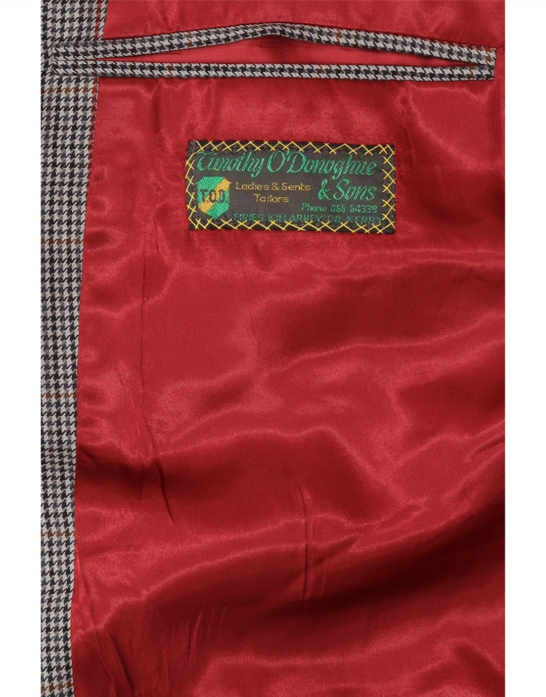 Vintage hombres 2 botones Blazer chaqueta Reino Unido 42 XL gris comprobar