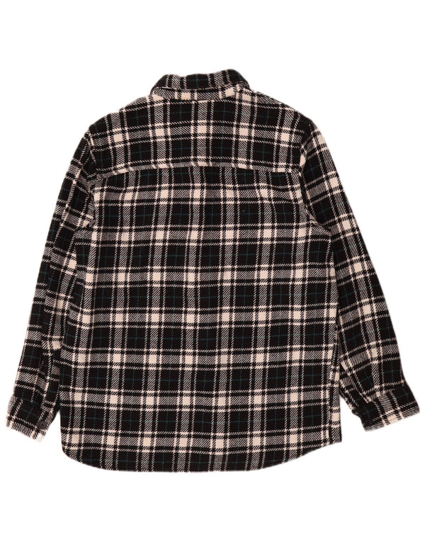 Zara Hombre Camisa Sobrecamisa Relaxed Fit Cuadros Negros Medianos