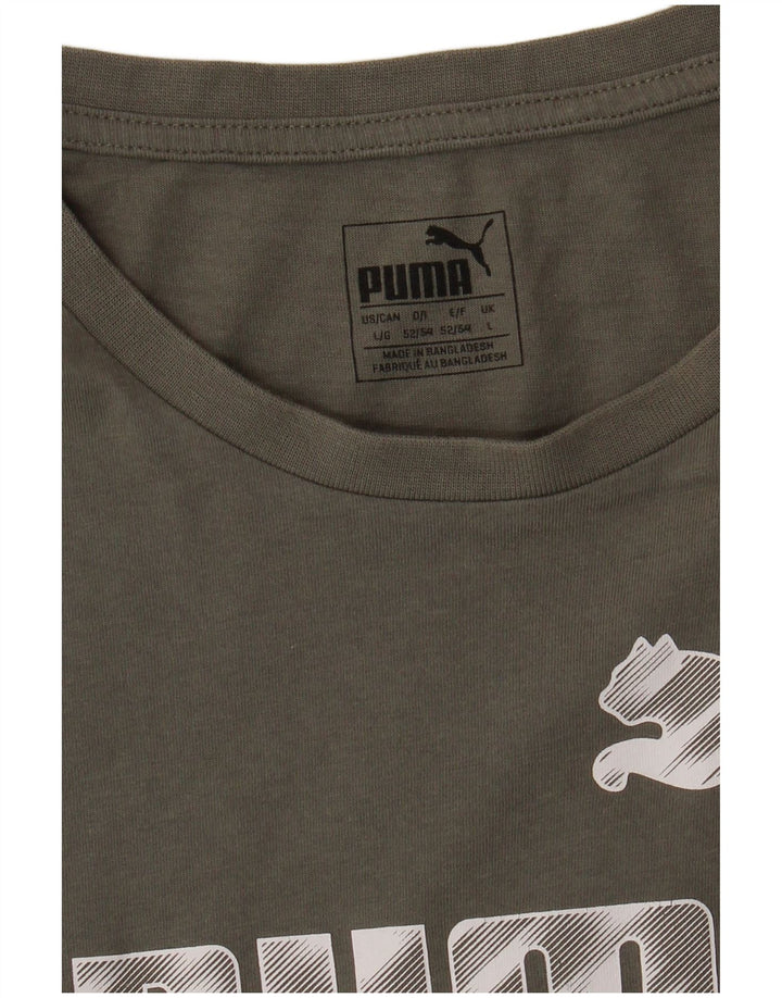 Puma - Camiseta gráfica para hombre, talla grande, color caqui