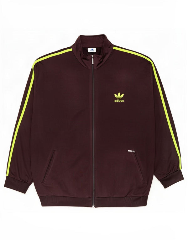 Adidas Hombre Chándal Top Chaqueta UK 46/48 XL Negro Poliéster
