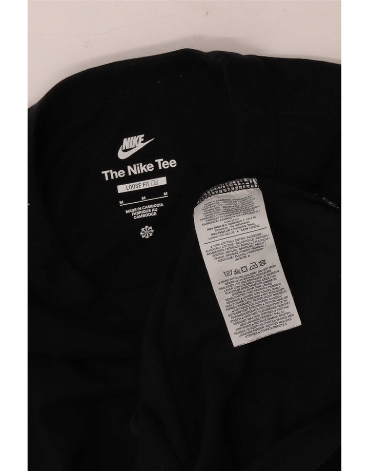 Nike - Camiseta holgada para hombre, talla mediana, algodón negro