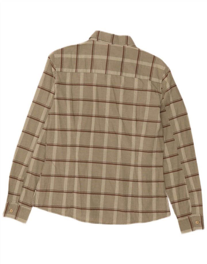 Camisa Timberland para mujer UK 14 Medium Khaki Check Cotton