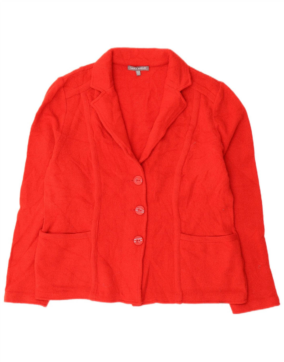 Laura Ashley - Cárdigan para mujer, talla 40, talla grande, lana roja