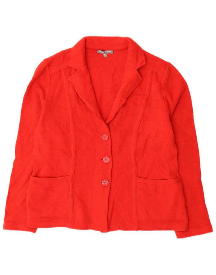 Laura Ashley - Cárdigan para mujer, talla 40, talla grande, lana roja