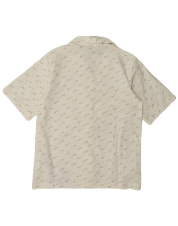 Nike Camiseta gráfica de manga corta para mujer UK 10 Small White Cotton