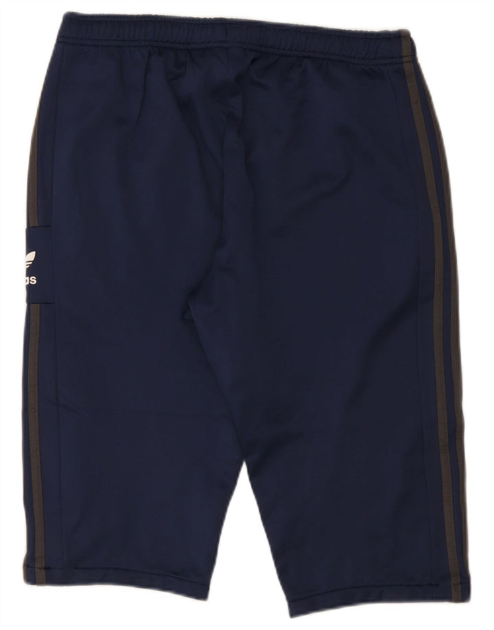 Adidas - Pantalones cortos deportivos para hombre, talla grande, poliéster, color azul marino