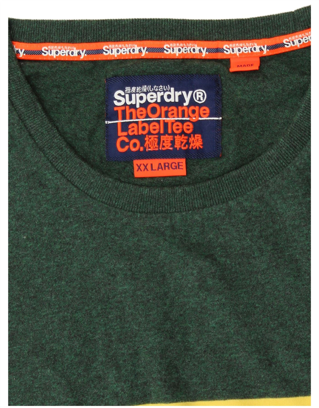Superdry Camiseta para hombre Top 2XL Gris Colorblock Algodón