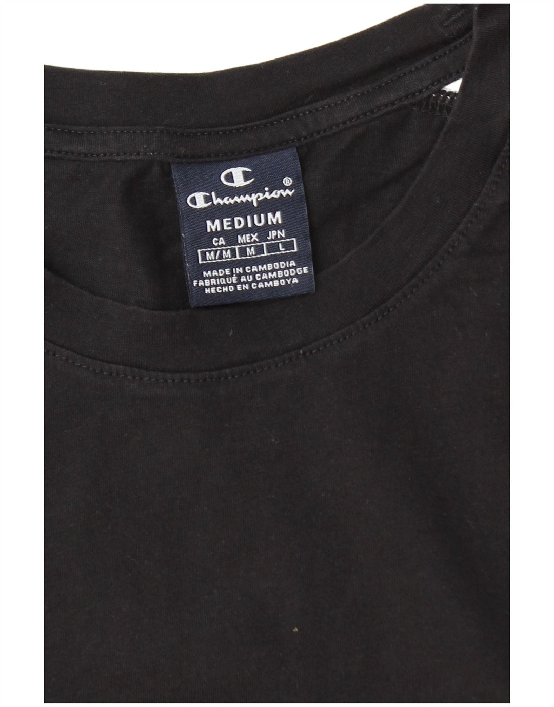 Champion Camiseta Gráfica Para Hombre Top Medium Black Colorblock