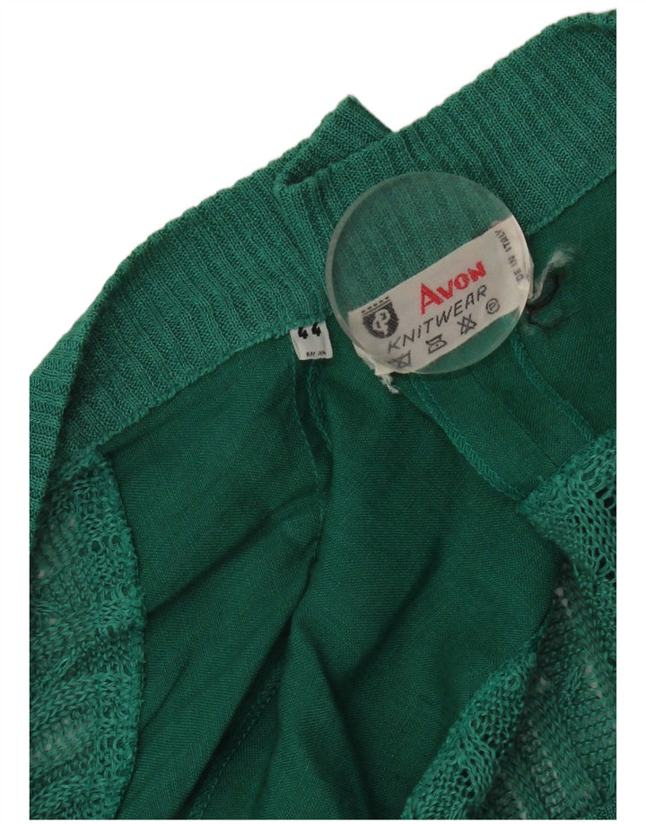 Vintage Mens Cardigan Suéter IT 44 XL Verde