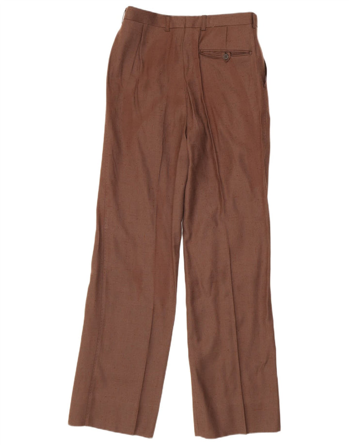 Robin's Pantalón de traje con pinzas para hombre IT 48 Medium W30 L32 Viscosa marrón