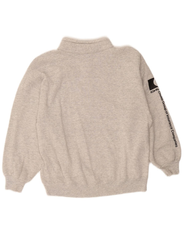 Jerzees Sudadera estampada con cuello y cremallera para mujer EU 46 XL Gris moteado
