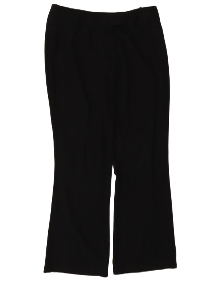 Marks & Spencer Pantalones casuales con corte de bota para mujer UK 12 Medium W30 L29 Negro