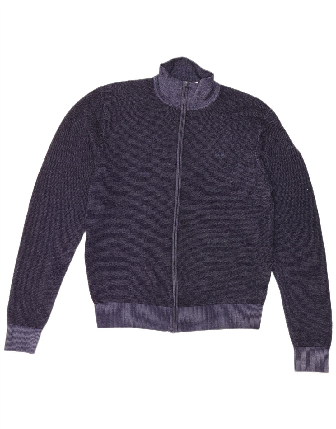 Sun68 Suéter tipo cárdigan para mujer UK 20 2XL Lana azul marino