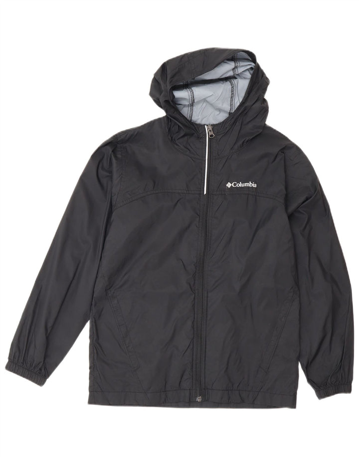 Columbia Chaqueta impermeable con capucha para niños 10-11 años Mediana Nylon negro