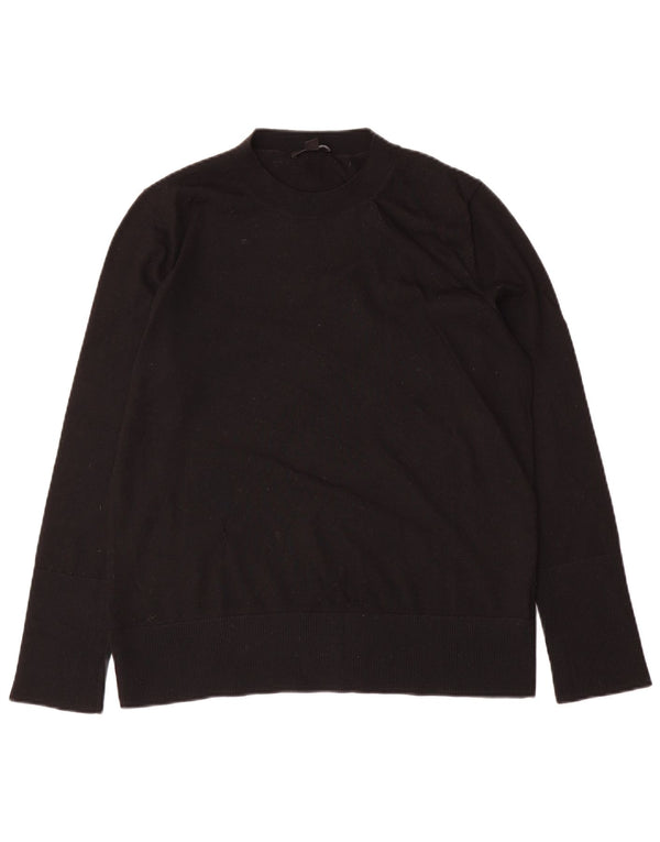Cos Suéter de cuello redondo de gran tamaño para mujer UK 10 Small Black Wool