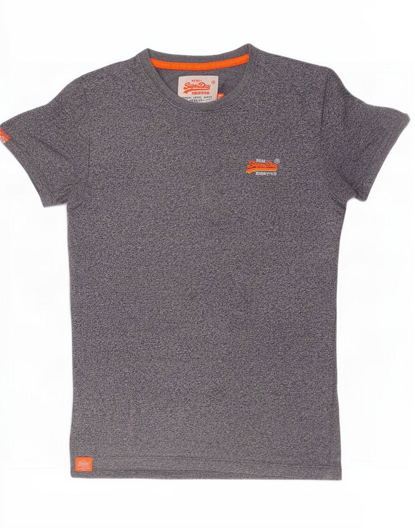 Superdry Camiseta para hombre Top Small de algodón moteado gris