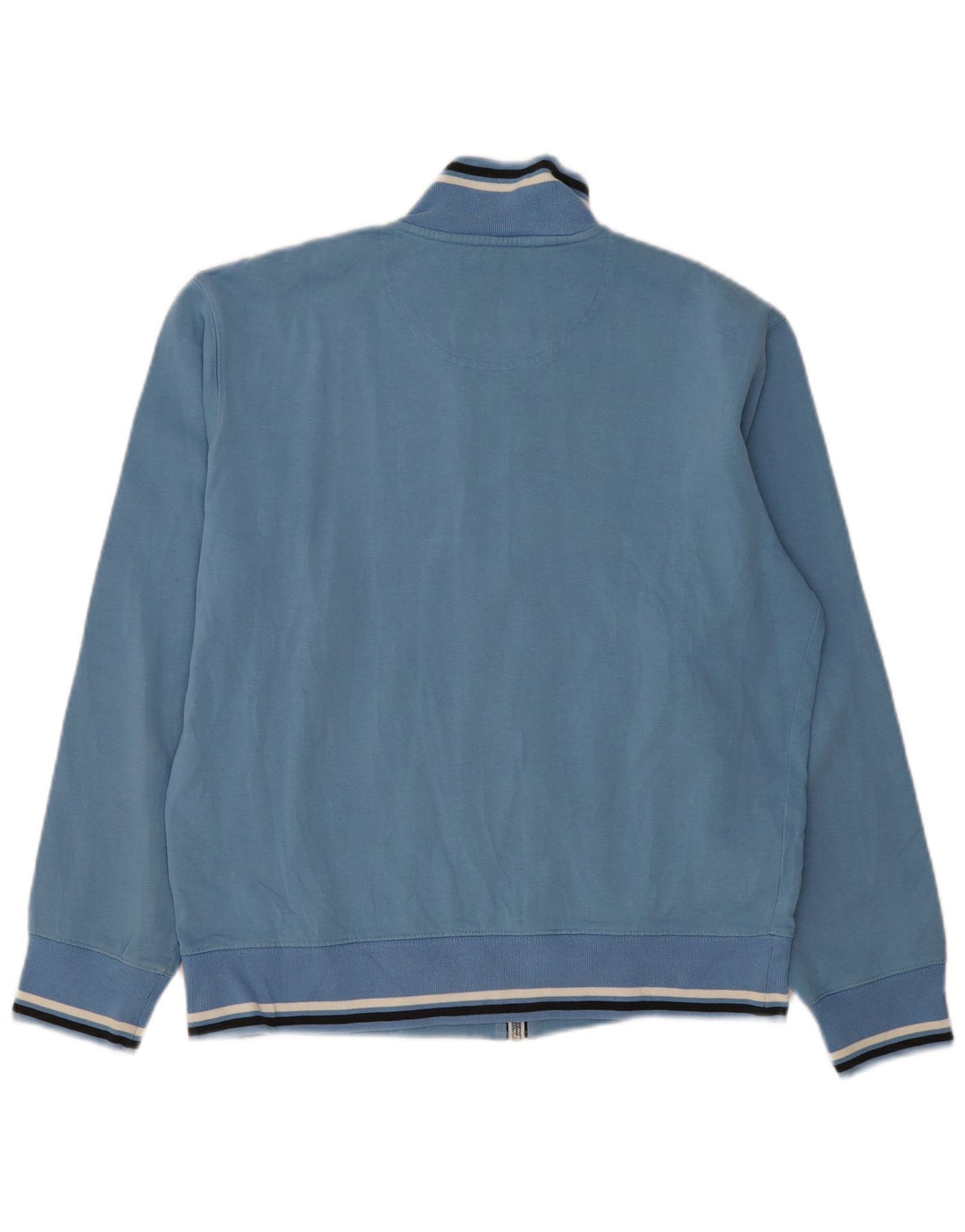 Sergio Tacchini Hombre Chándal Top Chaqueta Grande Algodón A Rayas Azul