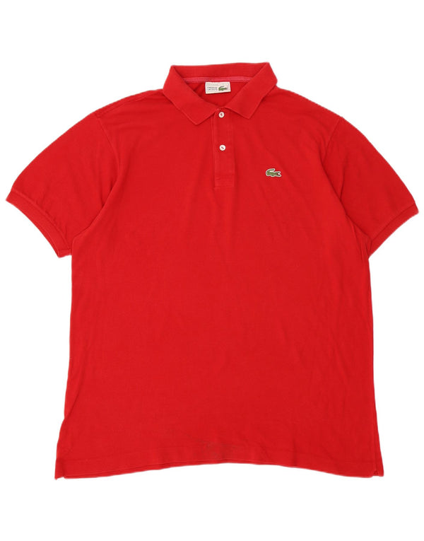 LACOSTE Polo para hombre Talla 7 2XL Algodón rojo