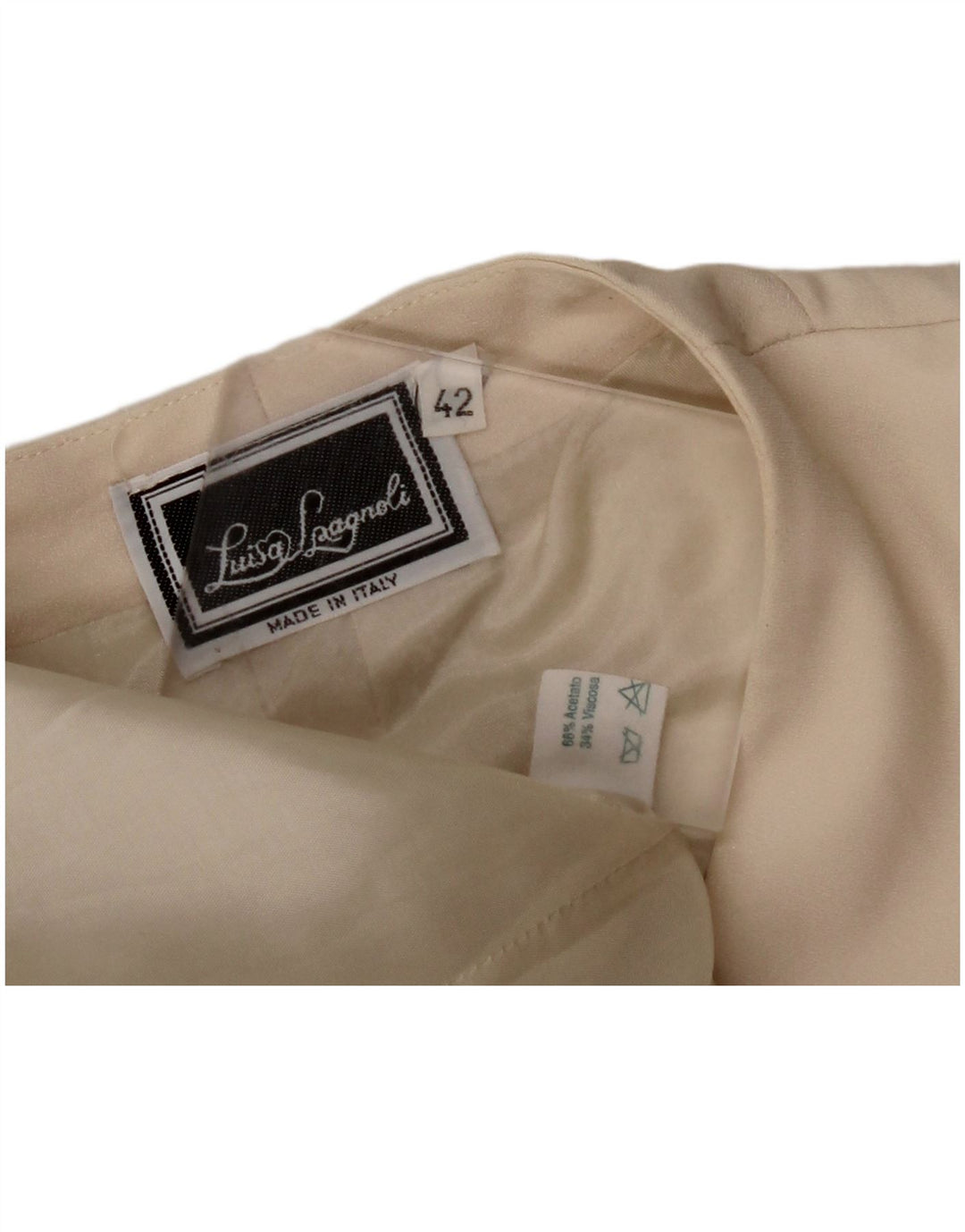 LUISA SPAGNOLI Chaqueta blazer de 3 botones para mujer IT 42 Acetato beige medio