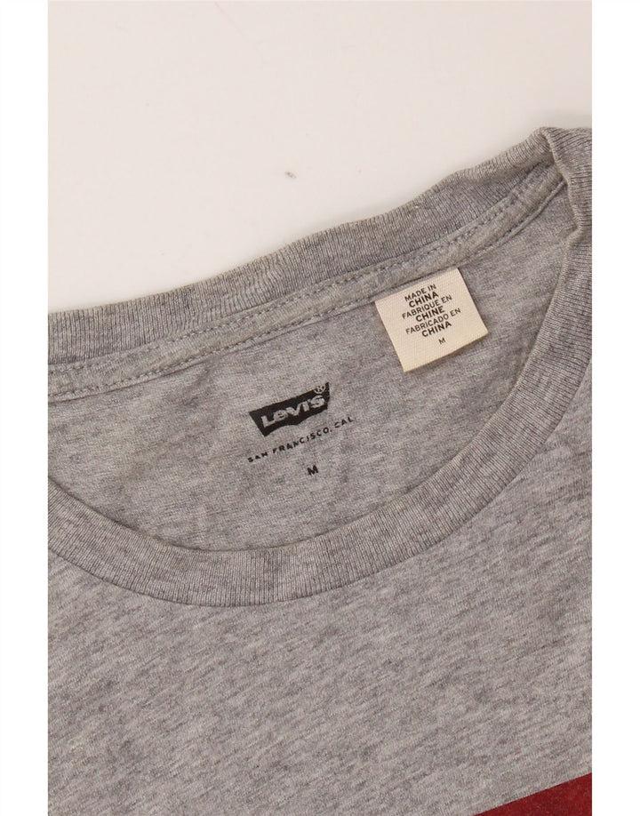 Levi's Hombre Camiseta Gráfica Top Gris Medio