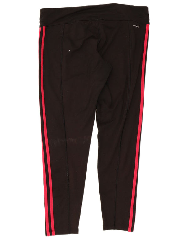 ADIDAS Mujer Climalite Chándal Pantalones UK 40 Grande Poliéster Negro