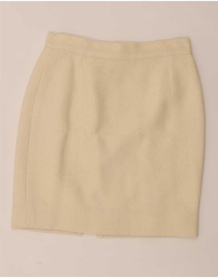 Andrea's Conjunto de falda de 2 piezas con 5 botones para mujer IT 46 Large W28 Lana beige