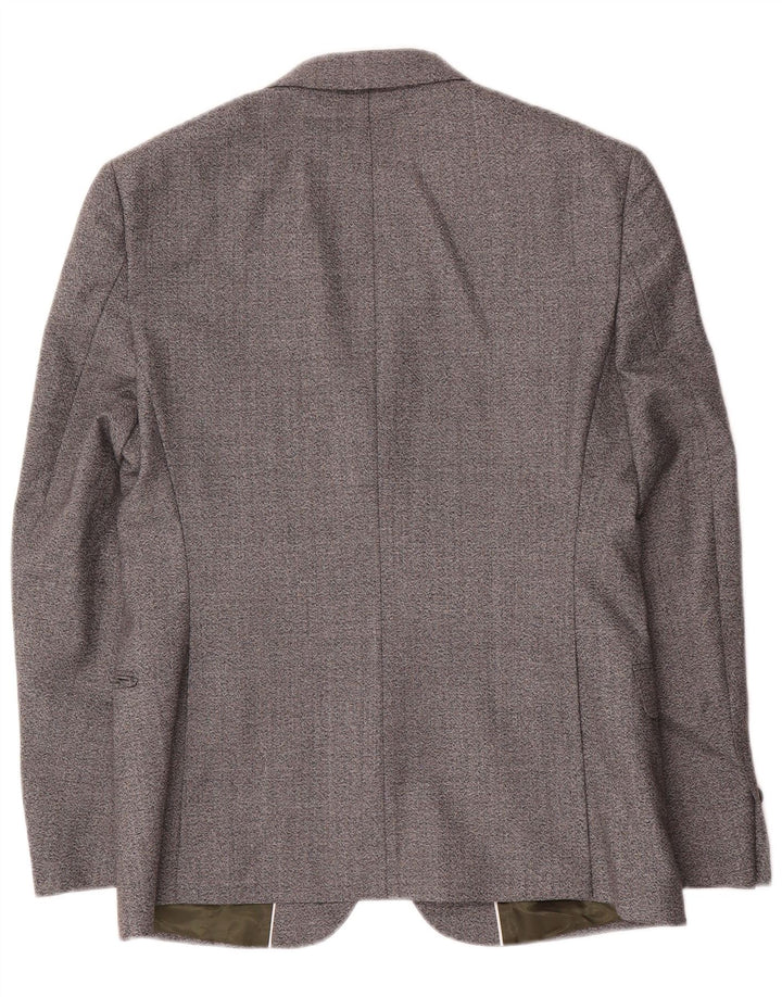 French Connection Chaqueta tipo blazer de 2 botones para hombre UK 38 Gris medio moteado