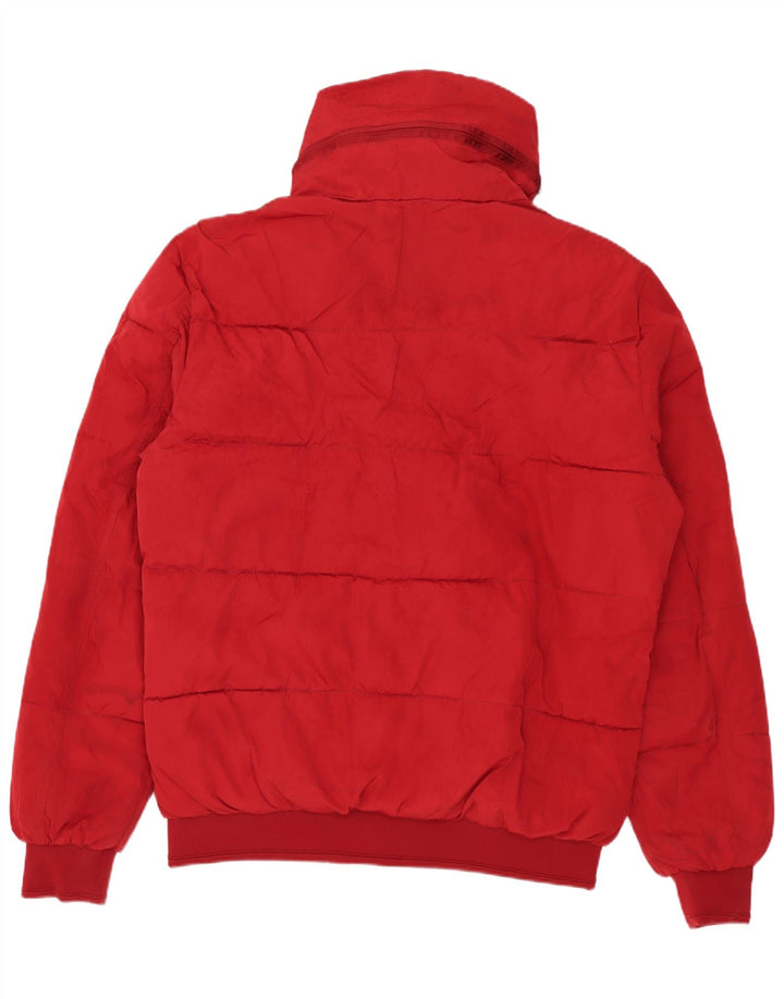 ZARA Chaqueta acolchada para hombre UK 40 Large Poliéster rojo