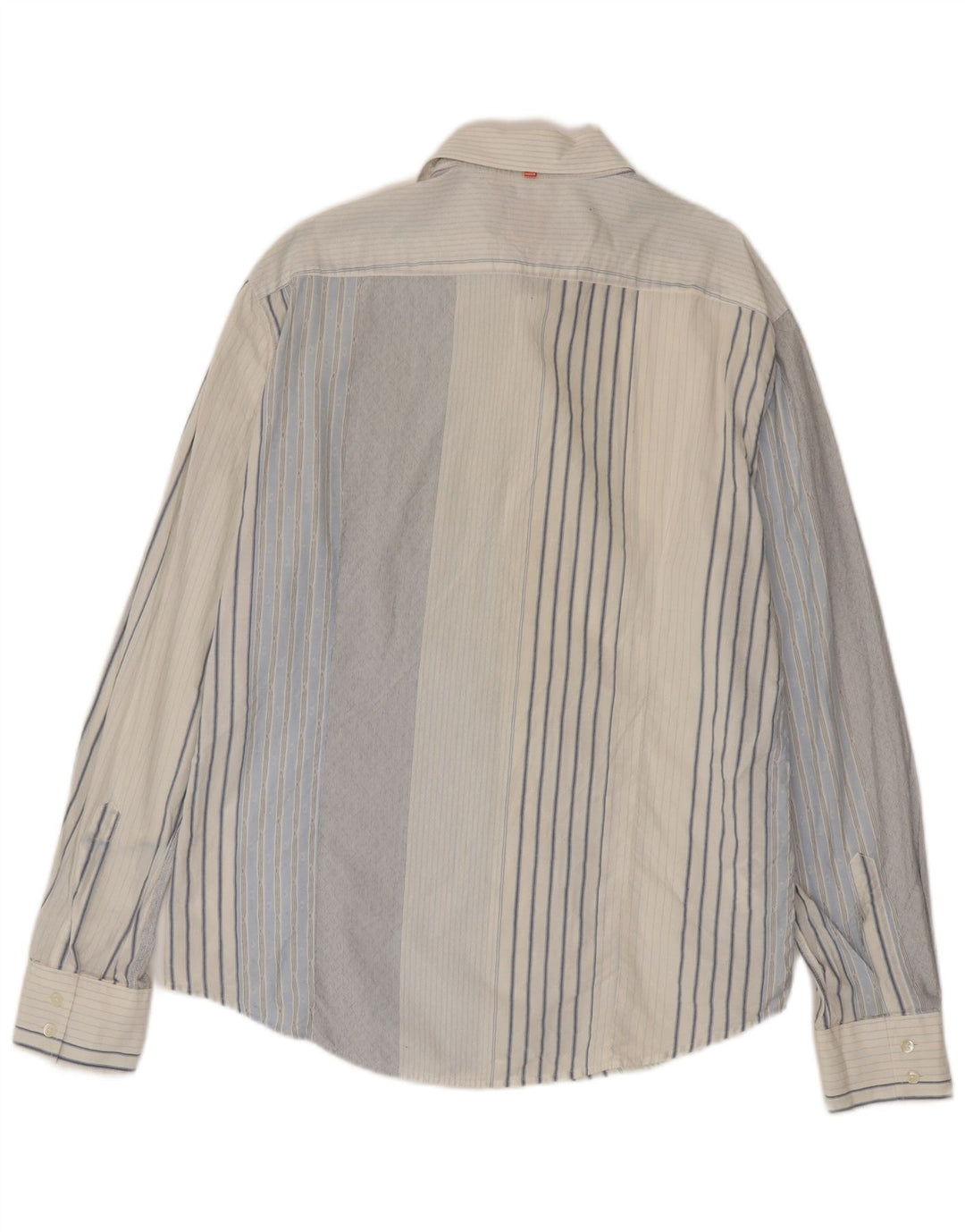 Camisa Hugo Boss Hombre XL Algodón Rayas Azul