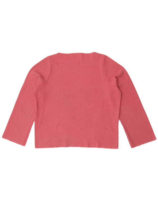 Zara Mujer Trafaluc Top Extragrande Manga Larga UK 10 Small Rosa Algodón