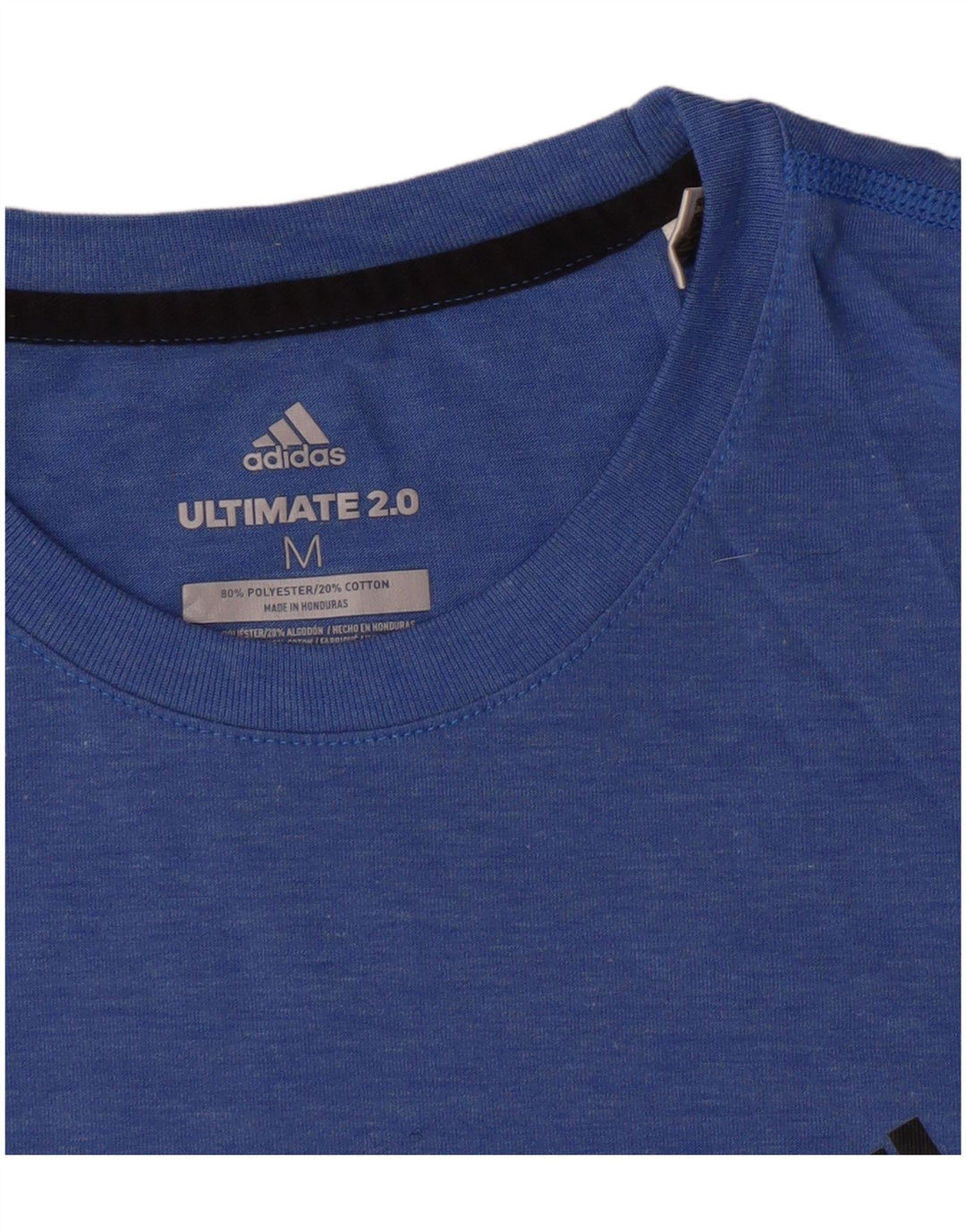 Adidas Camiseta para mujer Top UK 12 Poliéster moteado azul medio