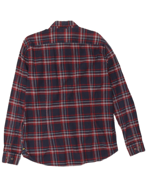 Barbour Camisa De Franela Slim Fit De Algodón A Cuadros Azul Marino Grande