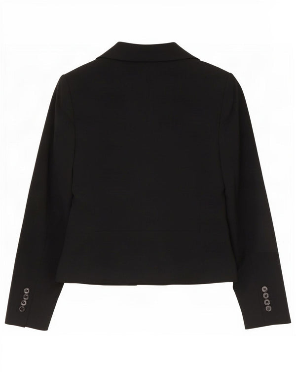 Marks & Spencer Chaqueta tipo blazer de 2 botones para mujer UK 6 XS Poliéster negro