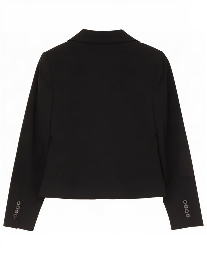 Marks & Spencer Chaqueta tipo blazer de 2 botones para mujer UK 6 XS Poliéster negro