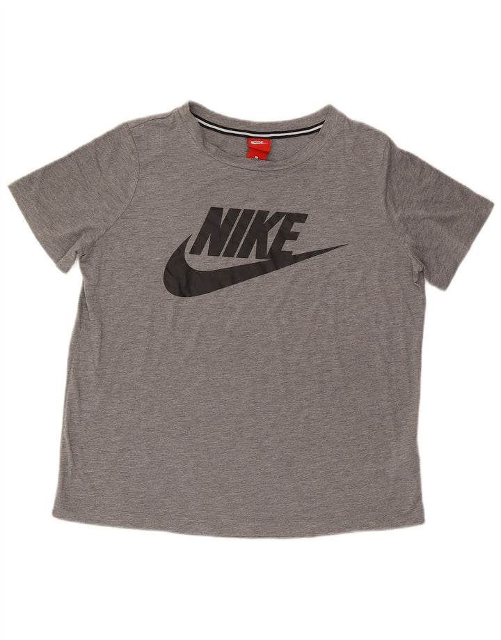 Nike Camiseta gráfica para mujer Top UK 46 Grande Gris Poliéster