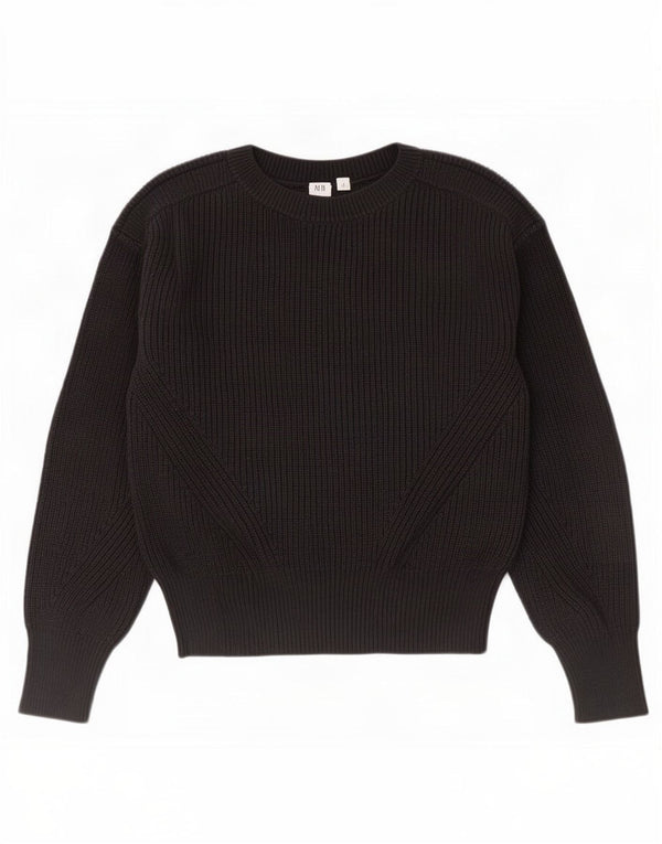 Gap Jersey para Mujer con Cuello Barco UK 10 Small Algodón Negro