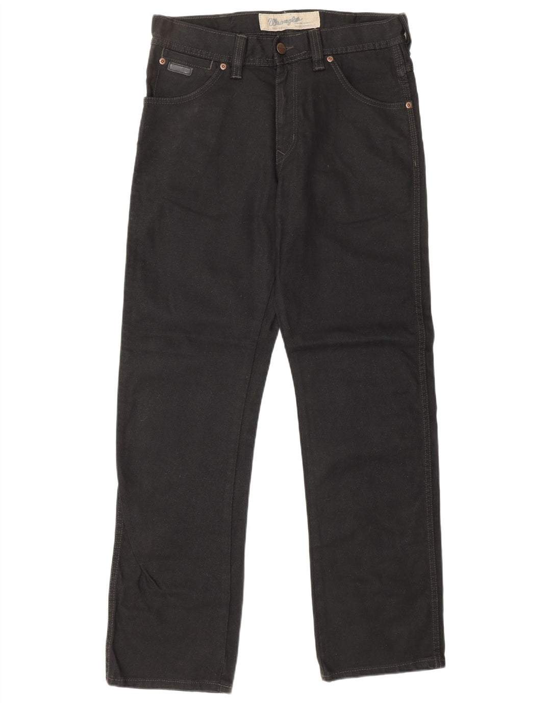 WRANGLER Vaqueros rectos Wesley para hombre W30 L32 Algodón negro