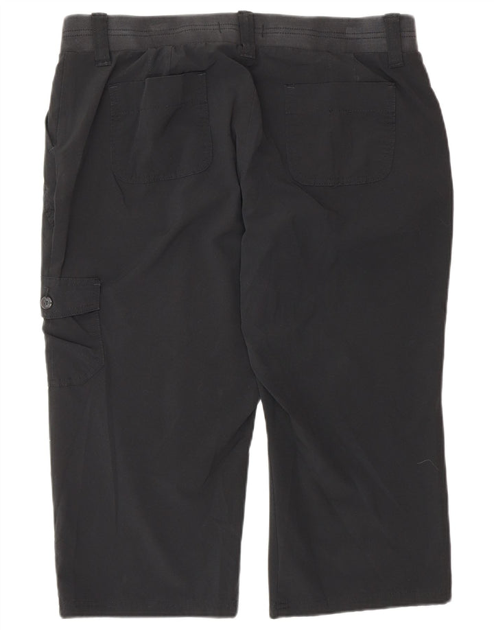 Lee Raiders Cargo Capri Pantalones para mujer US 16 2XL W34 L20 Poliéster negro