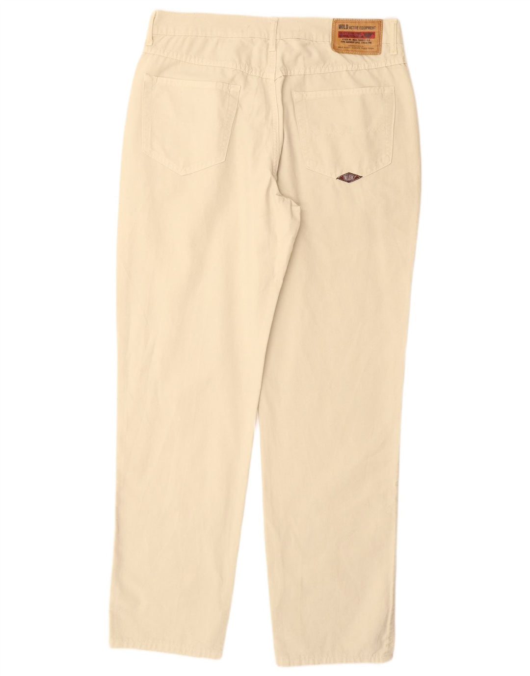 WILD JEANS Pantalones casuales cónicos para hombre IT 54 2XL W34 L33 Algodón beige