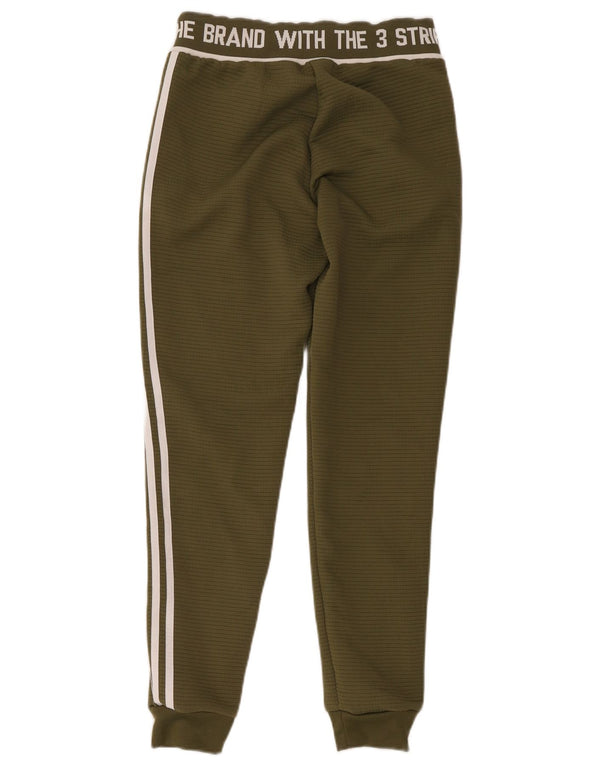 Adidas Mujer Tres Rayas Chándal Pantalones Joggers UK 8 Small Caqui