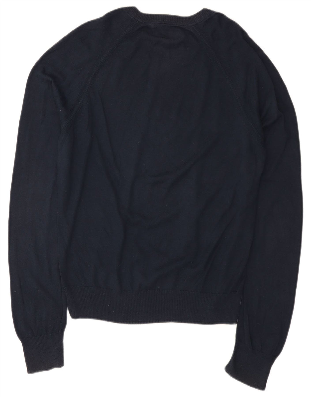 Penguin - Jersey con cuello en V para hombre, talla grande, algodón azul marino