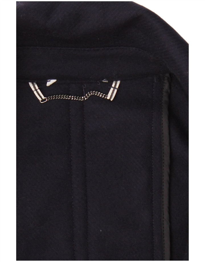 VINTAGE Abrigo de mujer Reino Unido 16 Azul marino grande