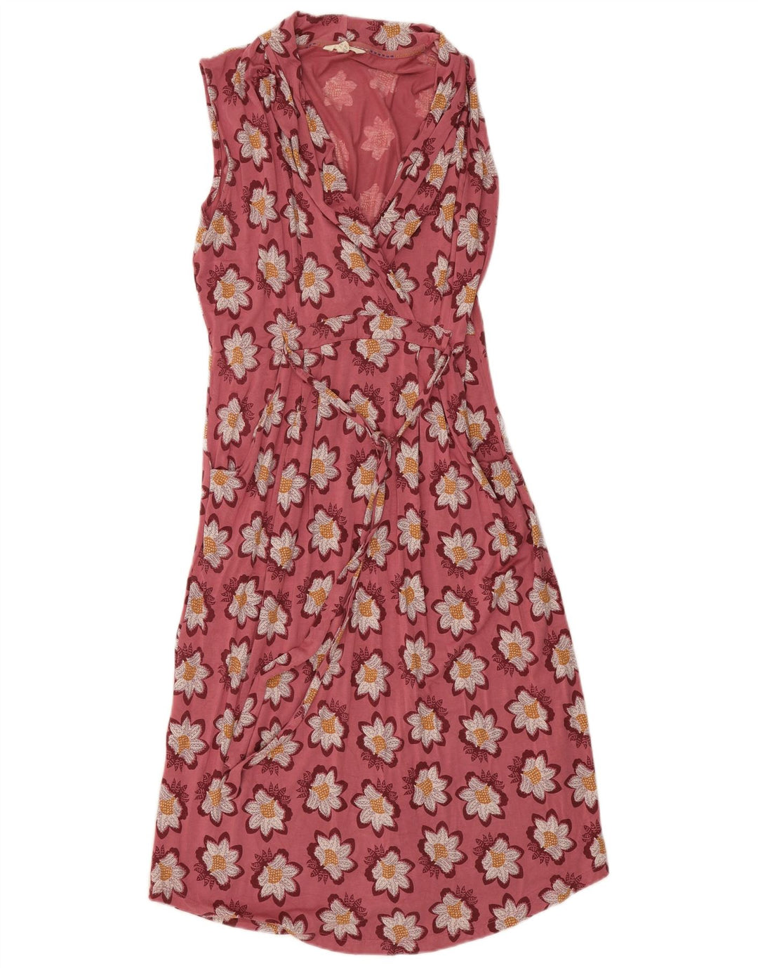 White Stuff Vestido básico sin mangas para mujer UK 44 Viscosa floral rosa medio