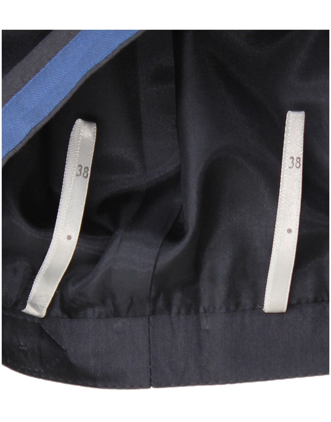 VINTAGE Falda de cintura alta para mujer EU 38 Medio W28 Azul marino