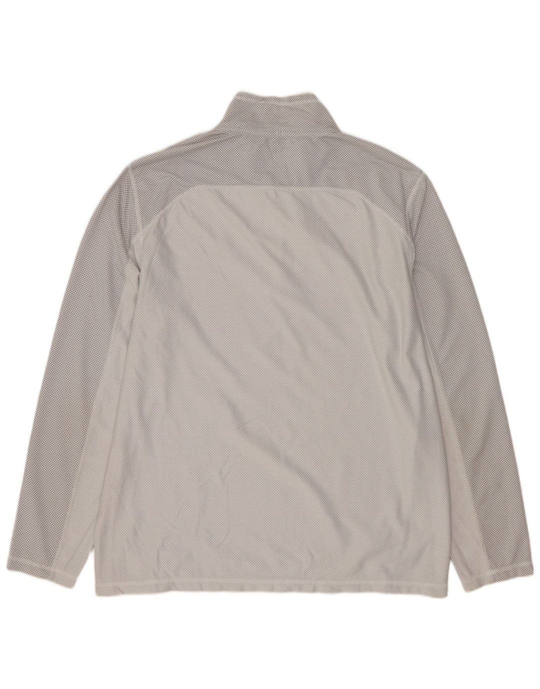 CALVIN KLEIN Top de chándal con cuello y cremallera para hombre, color gris medio con lunares