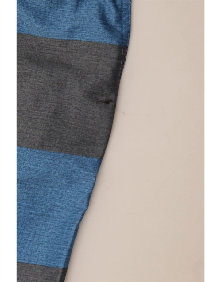 Hurley Pantalones cortos chinos para hombre W33 Poliéster a rayas azul medio