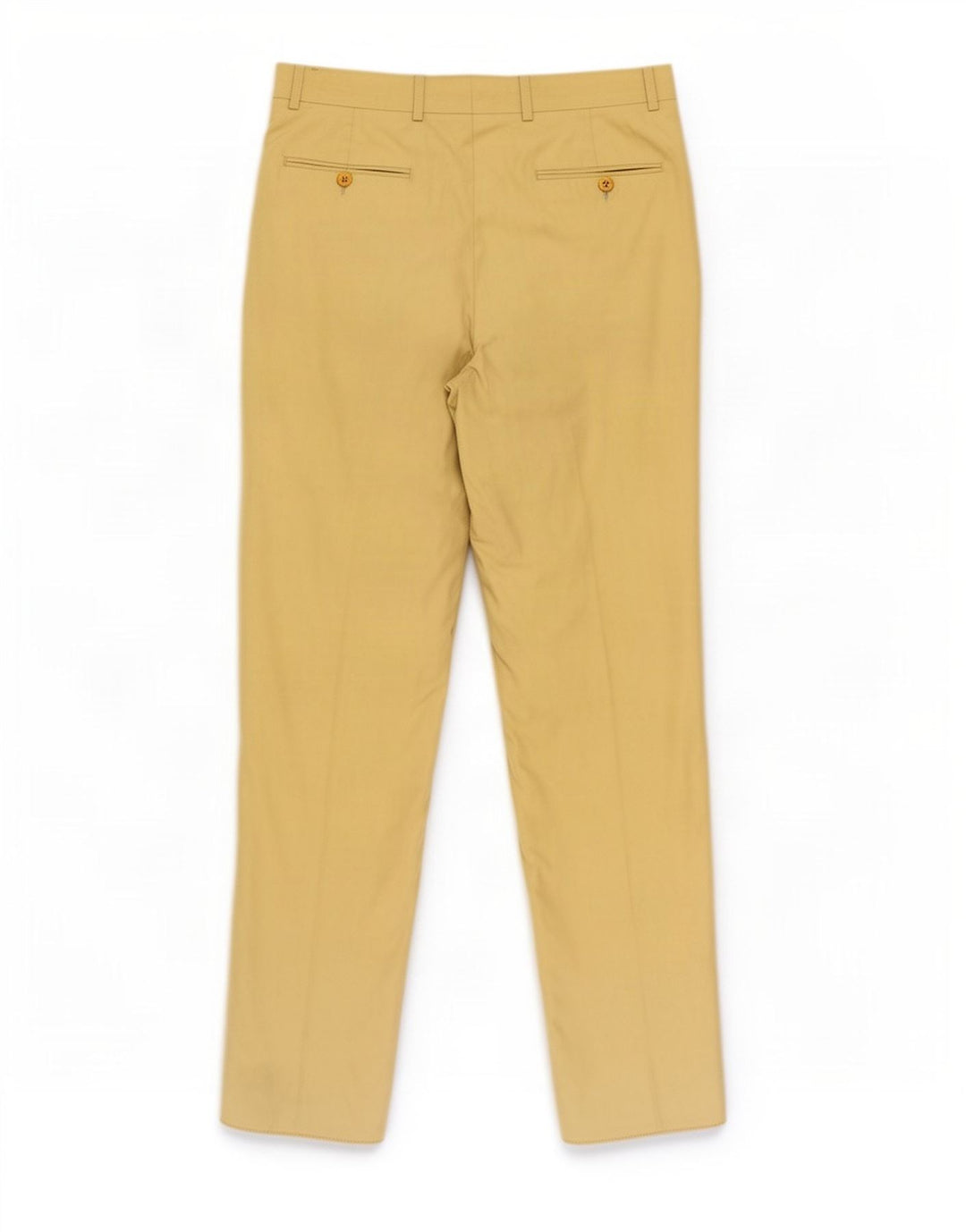 Vintage Mujer Pegged Chino Pantalones W30 L36 Amarillo