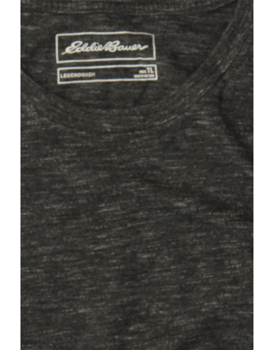 EDDIE BAUER Mens T-Shirt Top Large Grey Flecked Cotton Vintage Eddie Bauer and Second-Hand Eddie Bauer from Messina Hembry 